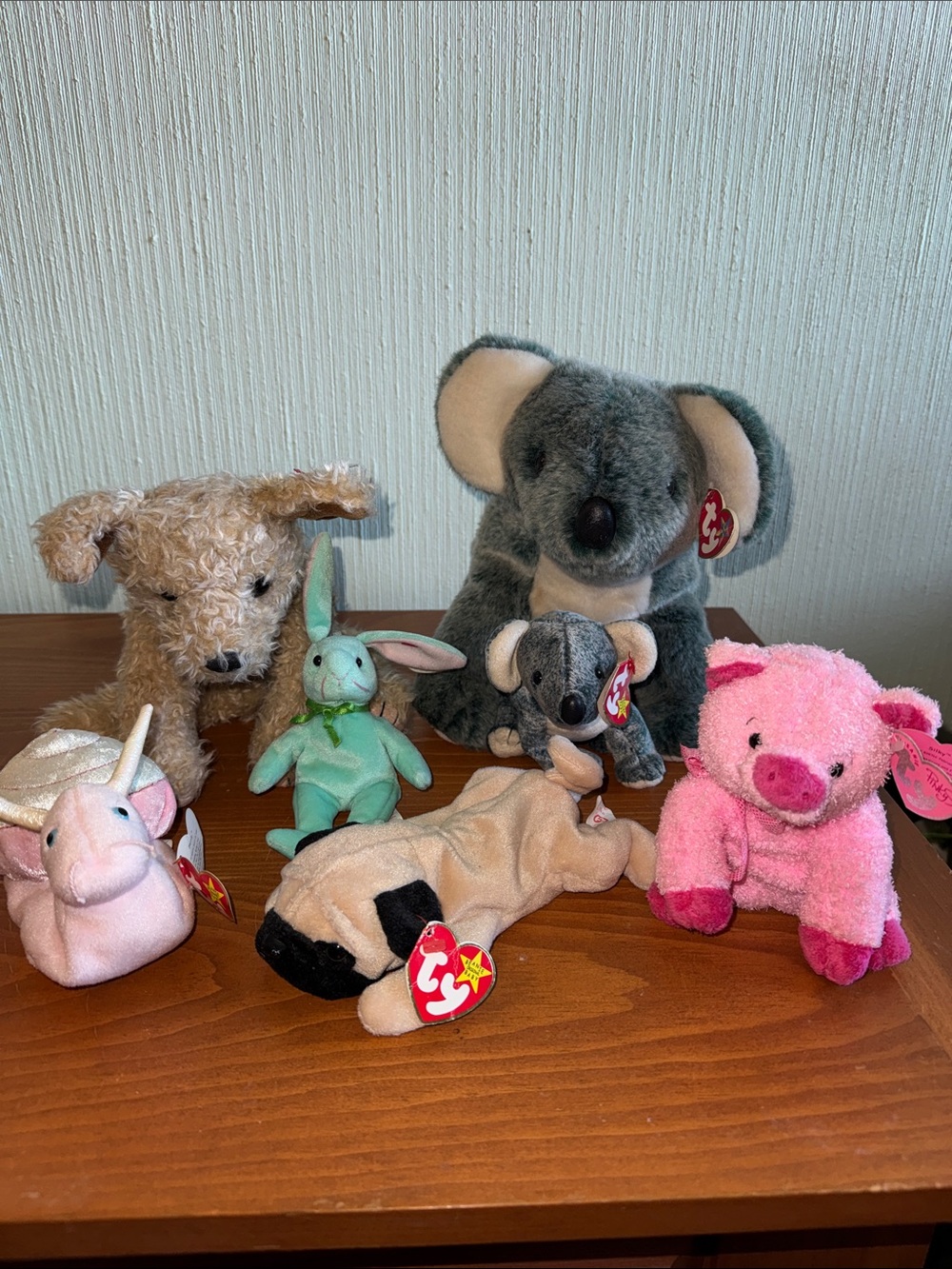 Ty Assorted Plush Set - 7 total Bean Babies